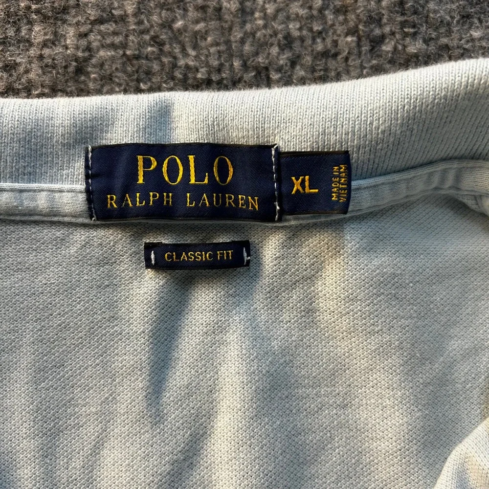 Polo Ralph Lauren Polo Mens Size XL Light Blue Classic Fit Piqué Short Sleeve
